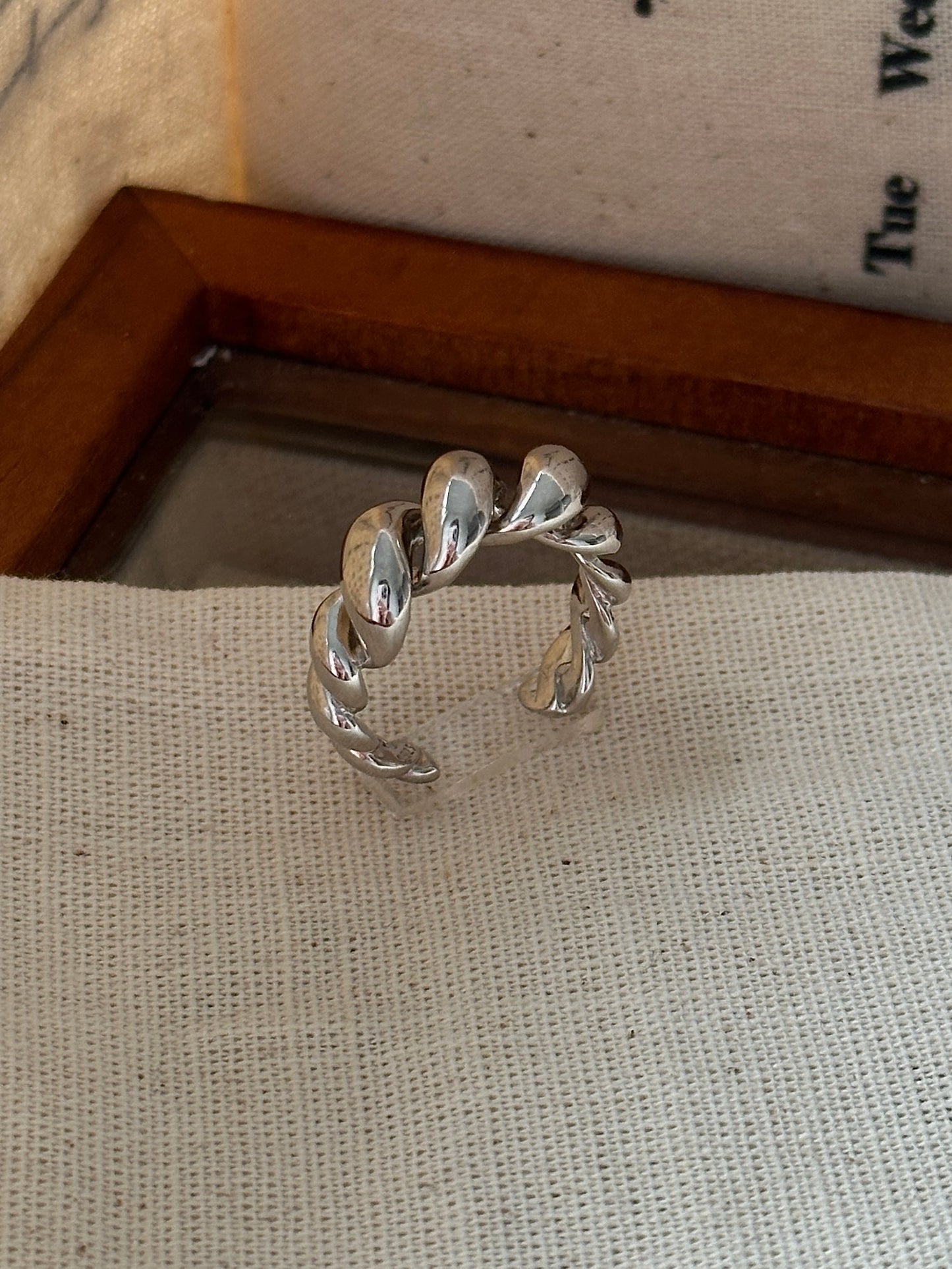 S925 Silver / Gold Plated Bold Croissant Ring