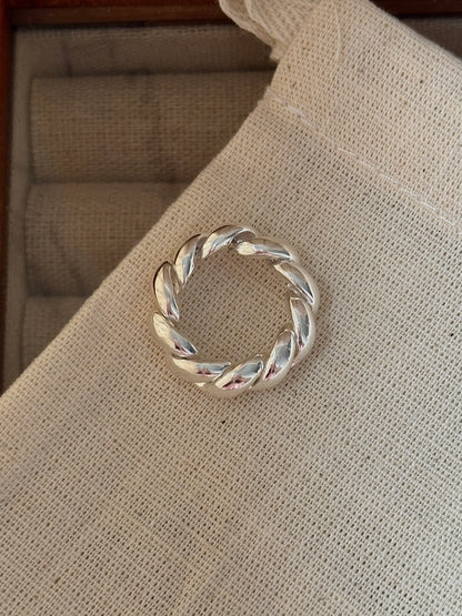 S925 Silver / Gold Plated Unique Thin Braided Ring