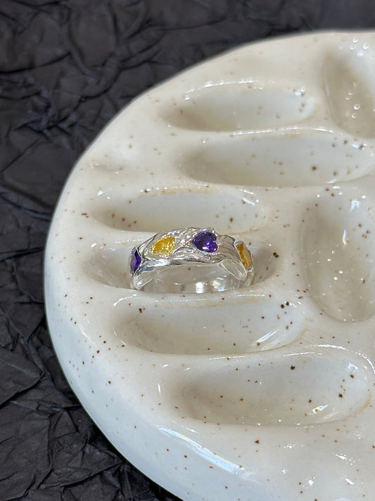 Violet & Yellow | Handmade | Size US 4
