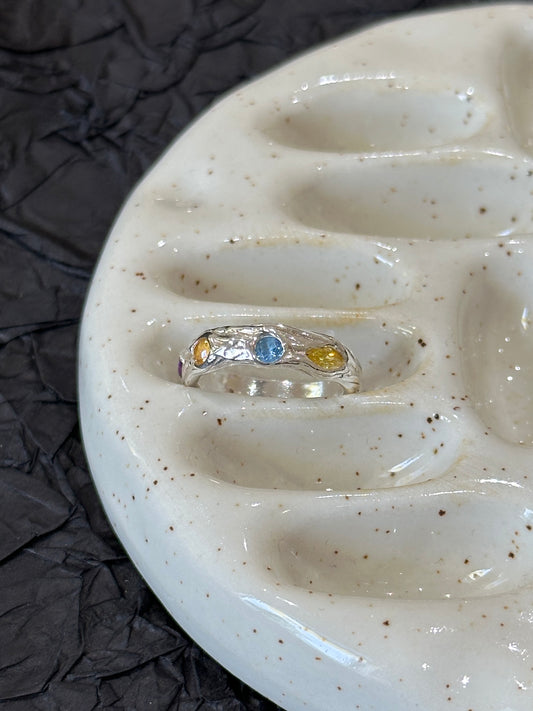 Blue & Violet & Yellow | Handmade | Size US 4.5