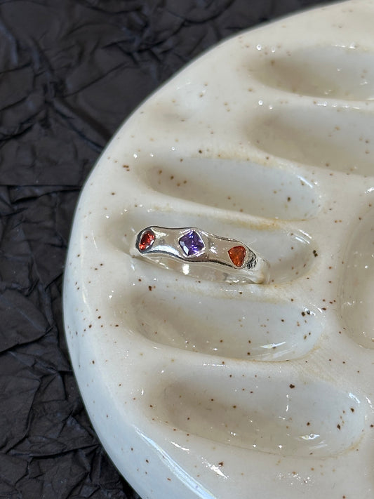 Violet & Orange | Handmade | Size US 5.5