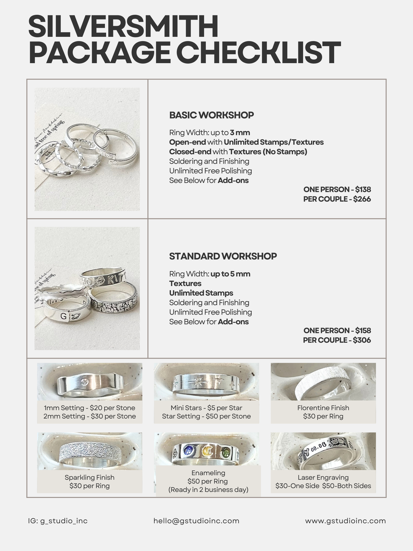 GIFT CARD 🌷 SILVERSMITH Workshop Experience - Craft Your Own Memories!