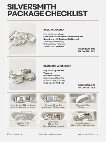 GIFT CARD 🌷 SILVERSMITH Workshop Experience - Craft Your Own Memories!